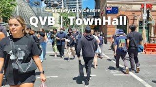 Queen Victoria Building QVB・Town Hall | Sydney Walk Tour Around Town Hall 4K HD #QVB #TownHall