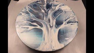 Amazing Acrylic Tree Swipe, Acrylic Pouring Technique