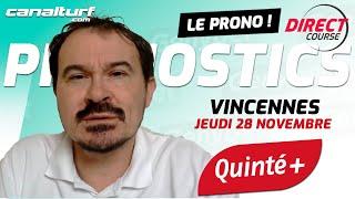 Pronostic Quinté et des courses PMU du Jeudi 28 novembre 2024 - En partenariat avec @GenybetTurf