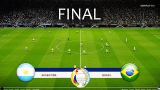 PES 2021 - ARGENTINA VS BRAZIL - COPA AMERICA 2021 FINAL - FULL MATCH HD