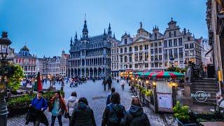 Evening Walk Brussels Belgium  2024 4K #Bruxelles #Belgium #2024 #4K #explore #tourist