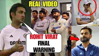 FULL SPEECH Angry Gautam Gambhir's FINAL WARNING to Rohit, Virat & Indian Team in dressing room |