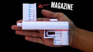 Paper pocket Mini gun with Magazine | How to make paper pocket pistol |