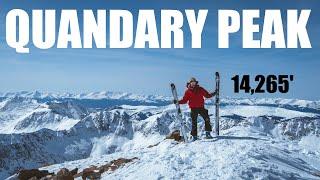 Skiing Quandary Peak // Winter Colorado 14er