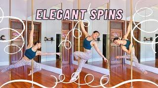 3 Elegant Beginner Pole Spins with @SuperFlyHoney  Sticky Leggings