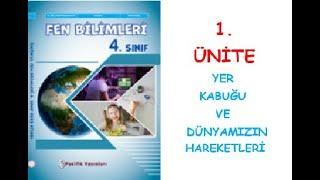 4. SINIF FEN BİLİMLERİ PASİFİK YAYINLARI DERS KİTABI 1. ÜNİTE YER KABUĞU VE DÜNYAMIZIN HAREKETLERİ