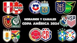 HORARIOS, CANALES Y FECHAS DONDE VER FASE DE GRUPOS FECHA 2 | COPA AMÉRICA 2024