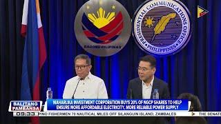 Maharlika Investment Corporation buys 20% of NGCP shares to help ensure more affordable electricity,