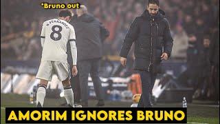 CLIP: Ruben Amorim Ignored Bruno Fernandes After  Silly Red Card Against Wolves