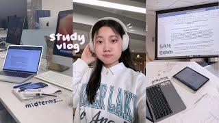 48hr study vlog  midterms, 6AM-11PM day at uni, midnight deadlines, taking exams, libraries ᶻ 𝗓 𐰁