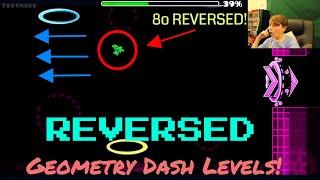 DOING REVERSED ROBTOP LEVELS + DEMONS! (ACTUALLY PLAYING GD LEVELS BACKWARDS!) | ChrisCredible Att.