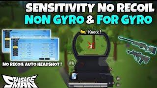 Sauage man best sensitivity for no gyroscope | sauage man sensitivity and settings | sausage man