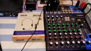 Ahuja HBM-60CC Headband Microphone Series ~ how to connect to mixer, amplifier demo and review