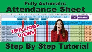 #82-How to Make  Automated Attendance Sheet in Excel - Step by Step Tutorial