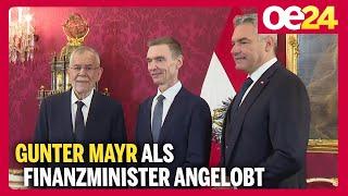 Gunter Mayr als Finanzminister angelobt