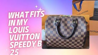 What Fits In My Louis Vuitton Speedy B 25 Damier Ebene