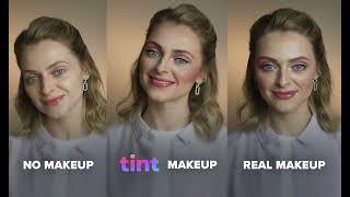 Tint virtual makeup by Banuba vs real makeup | Comparison