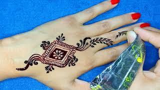 Simple backhand mehndi design