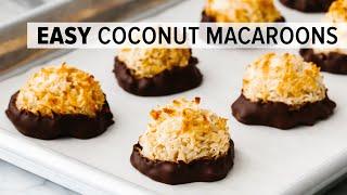 COCONUT MACAROONS | easy, almost healthy, coconut cookies!