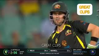 Glenn Maxwell And Josh Inglis funny mixup running between the wickets