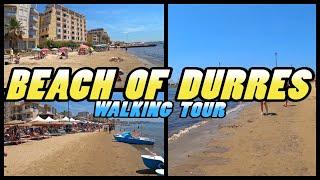 Durres Beach Walking Tour - Beach of Durres - Albania (4k)