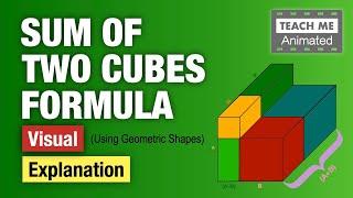 Sum of Two Cubes Formula - Visual Explanation using Geometric Shapes | Learn in 4 min!