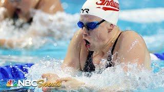 Lilly King holds off Olympic rival for 50 breaststroke national title | NBC Sports