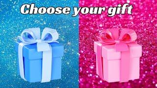 Choose your gift  || 2 gift box challenge, Pink and Blue || #pickonekickone #wouldyourather