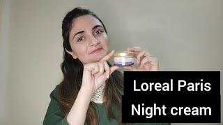 L'Oreal night cream review || hyaluronic acid || night cream review by moqadas haider