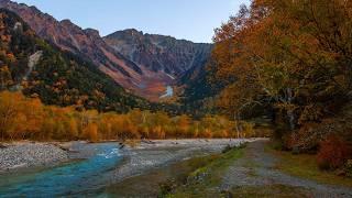 Walking in Japan Alps on Crisp Autumn Morning | Kamikochi 4K