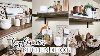 Summer Decorate with Me. Kitchen Decorating Ideas. Relaxing Music.