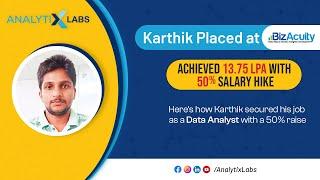 How Karthik Bagged a Salary of 13.75 LPA as a Data Analyst?