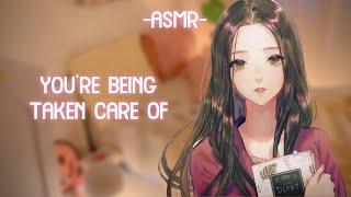 [ASMR] [ROLEPLAY] you're being taken care of (binaural/F4M)