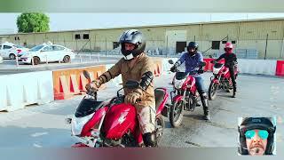 Stage 1 How to pass motorcycle riding for  licence RTA test in dubai with English commentary detail,