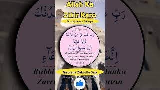 Rabbi Habli Min Ladunka Zurriyatan Tayyibatan Innaka Sameeud Dua, Maulana Zabiulla Sab, #dua #zikir