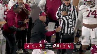 Kalen DeBoer is irate after controversial penalty calls back Alabama TD | ESPN College Football