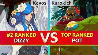 GGST ▰ Kayos (#2 Ranked Dizzy) vs Kurokich (TOP Ranked Potemkin). High Level Gameplay