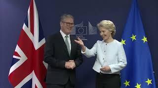 President Ursula von der LEYEN receives the Prime Minister of the United Kingdom, Sir Keir STARMER