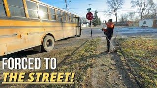 IMPASSABLE sidewalk for students gets CLEARED!