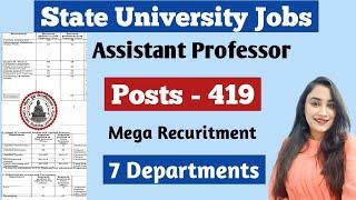 State University recruitment | assistant professor vacancy 2023 | teaching jobs | Gautam Buddha Univ