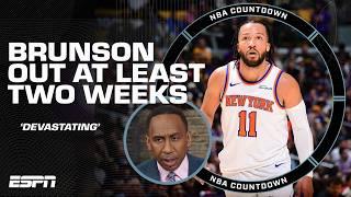 Stephen A. REACTS to Jalen Brunson's injury news: 'DEVASTATING' | NBA Countdown