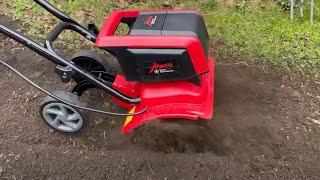 Mantis Electric Mini Tiller Cultivator 3450-01 In Action