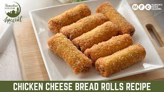 Crispy Chicken Cheese Bread Rolls Recipe | Ramadan Special Make &Freeze Chicken Cheese Bread Rolls