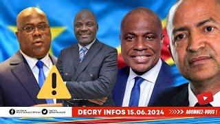 DECRY INFOS 15.6.24, KATUMBI-FAYULU, LA G**RRE. ALERTE FATSHI, OTAGE DE R. DALO. JUSTICE, FOLKLORE.