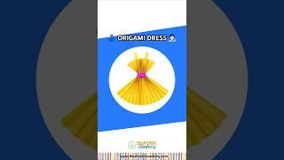  Let's make an Origami Maxi Dress  | School Craft Ideas ️ #craft #art #shorts #trending #school