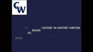 Frontline: Report Writer Running Reports