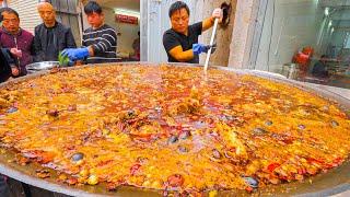 Chinese Street Food - 200 KG Street Hot Pot (SPICY!!!) + RARE Street Food Tour of Kaifeng, China!