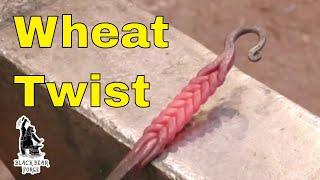 Blacksmithing - Chevron or Wheat twist, forge welding twists