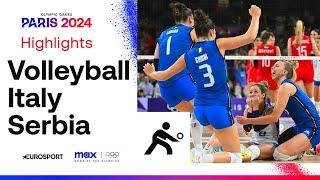 Italy beat Serbia to go one win away from first Olympic medal  | Women's Volleyball | #Paris2024