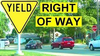 How To Yield The Right Of Way: 4-Way Stop Basic Rules & Best Practices For Safe Driving To Pass Test